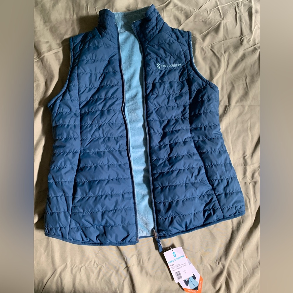 NWT Blue Reversible Vest